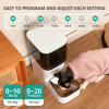 Automatic Cat Feeder, Timed Cat Feeder with APP Control, Dog Food Dispenser with Stainless Steel & Lock Lid, Up to 20 Portions 10 Meals Per Day