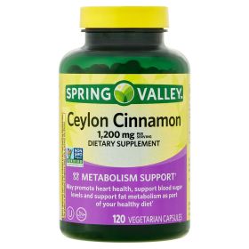 Spring Valley Ceylon Cinnamon Dietary Supplement; 1200 mg; 120 Count