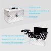 Portable travel makeup box with folded to storage box