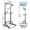 Sport Power Tower Workout Dip Station Pull Up Bar, Height Adjustable Multi-Function Dip Stand for Home Gym Strength Training Fitness Equipment