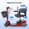 3 Wheel Mobility Scooters for Adults, Foldable Mobility Scooter for Seniors, Powered Electric Scooter with Basket, Heavy Duty Mobile for Travel