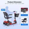 3 Wheel Mobility Scooters for Adults, Foldable Mobility Scooter for Seniors, Powered Electric Scooter with Basket, Heavy Duty Mobile for Travel