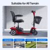 3 Wheel Mobility Scooters for Adults, Foldable Mobility Scooter for Seniors, Powered Electric Scooter with Basket, Heavy Duty Mobile for Travel